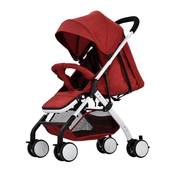 4.9Kg Lightweight Baby Stroller Foldable Portable Four-wheel Stroller Baby Pushchair Kinderwagen High Landscape Strollers