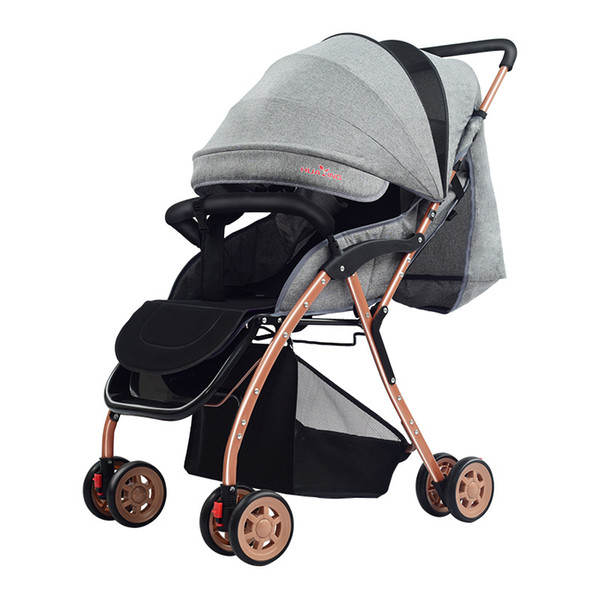 Lightweight Stroller Seated Reclining Safe And Comfortable Stroller Lightweight Easy To Fold Winter And Summer Dual Purpose