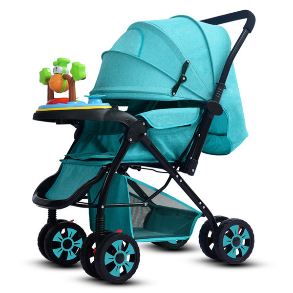 high landscape widened and extended baby stroller can sit and fold the stroller four seasons universal