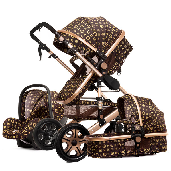 High landscape baby stroller can sit reclining two-way lightweight folding absorber multi-function newborn baby stroller