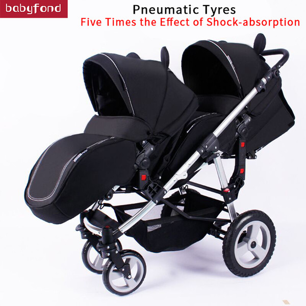 Twins Stroller Baby Minie Micky Luxury Pram Double Strollers Carriage For Twins Prams For Newborns two baby Lightweight cars