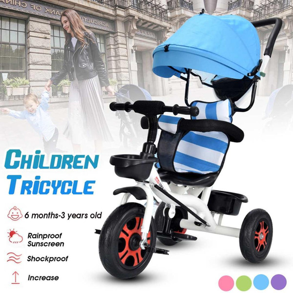 Baby Trolley Baby Bike Children Tricycle with Hand Push Stroller Bikes Kids 1-3-5 Bikes