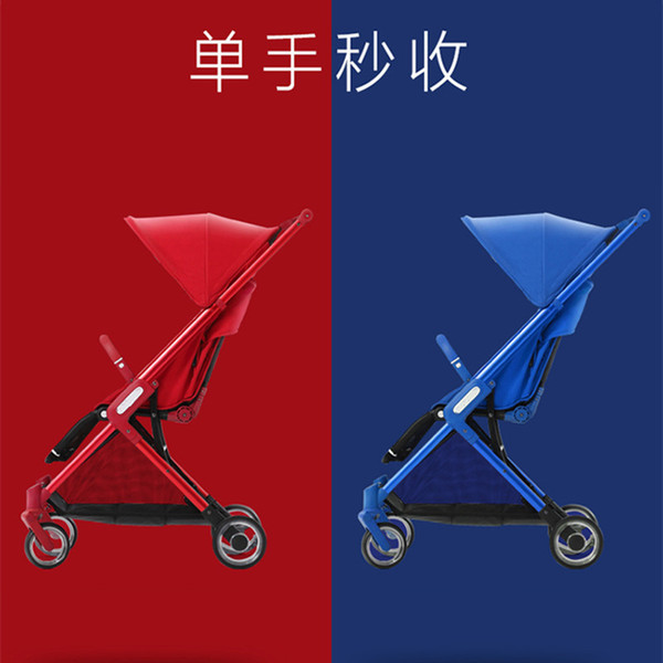 Multi-functional baby stroller lightweight folding can sit reclining four-wheel absorber 6.8kg