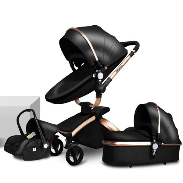 Baby Stroller 3 in 1 travel system folding Combo 360 degree swivel &car seat