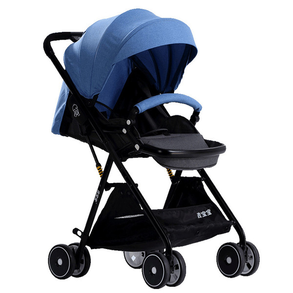 Baby Cart, Light Folding High Landscape baby stroller Child Trolley Can Lie Down In Children's Trolley Carriage