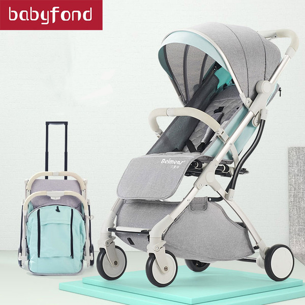 2018 baby Pull rod stroller can sit reclining ultra light portable mini baby umbrella carts folding children trolley