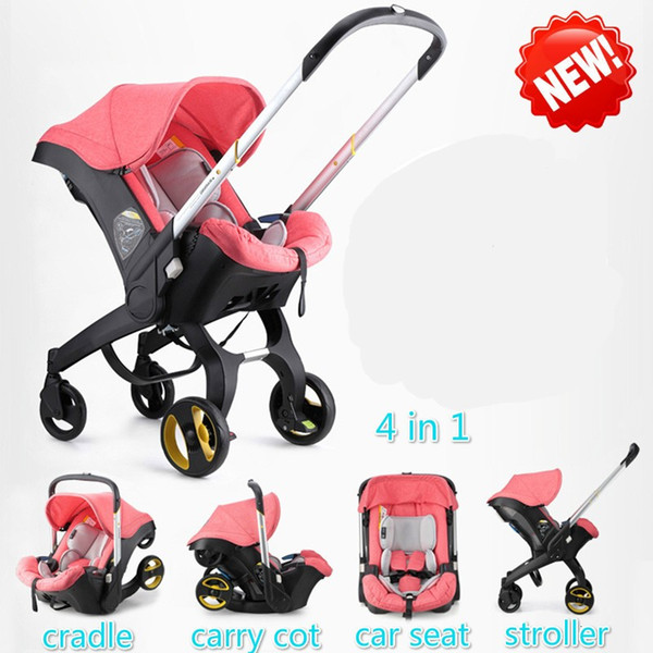 Baby Stroller 4 In 1 Newborn Bassinet Cradle Type Child Safety Seat Baby Carriage Basket Baby Car Travel System 3 In 1