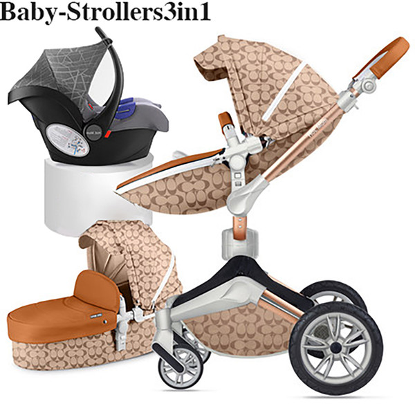 Original Hot Mom Luxury 2 in 1 Baby Stroller 3 in 1 baby carriage Fashion and High Landscape Stroller free ship newborn gift