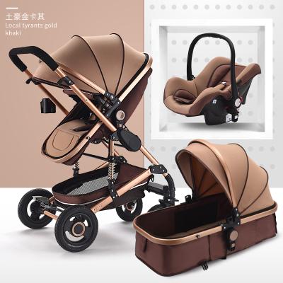 Multifunctional 3 in 1 Baby Stroller Aluminum Alloy Frame High Landscape Baby Stroller Free Shipping