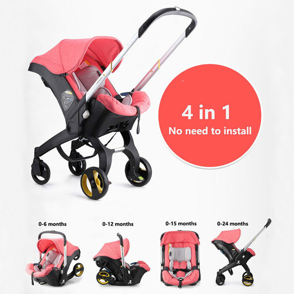 Stroller Buggy Infant Car Seat Baby Stroller 3 in 1 Bassinet Cradle Type Baby Carriage Basket Car Travel System 4 In 1