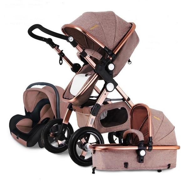 Baby stroller can sit reclining two-way trolley newborn absorber folding high landscape children car