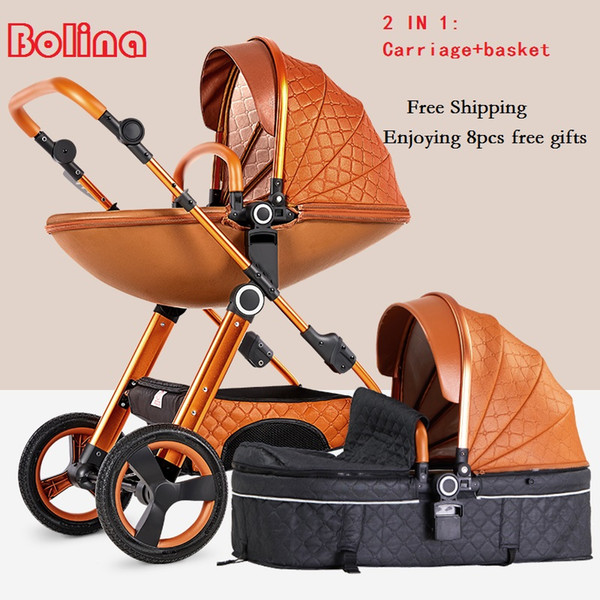 Babyfond high landscape 3 in 1baby stroller can sit reclining lightweight folding baby carriage