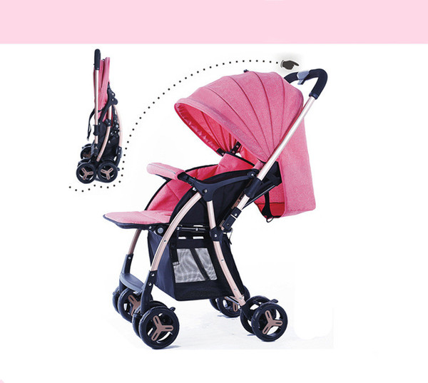 Lightweight aluminum alloy baby carts baby carriage car can be folded 5 color DHL free shipping,