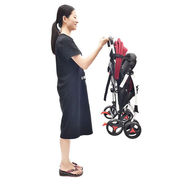 Super Light Foldable Baby Stroller Stainless Steel Baby Pram for Woman