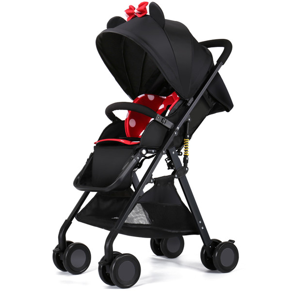 High Landscape Baby Trolley Can Sit, Lie Down, Ultra Light Folding, baby stroller Portable Pocket Umbrella Car Cart.