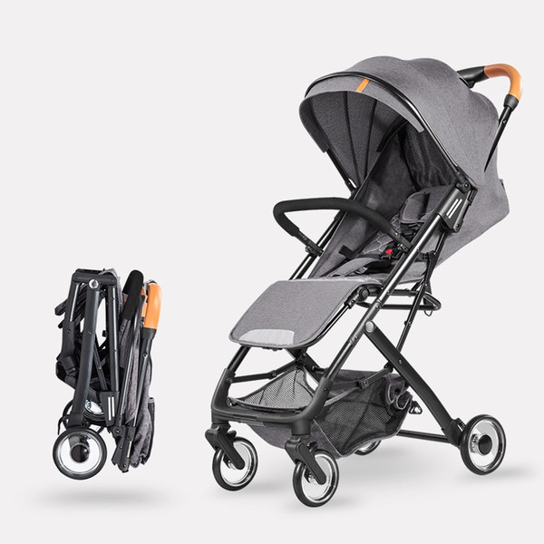 5.7Kg Lightweight Baby Stroller High Landscape Four-wheel Trolley Traveling Pram for Newborns Folding Portable Baby Stroller