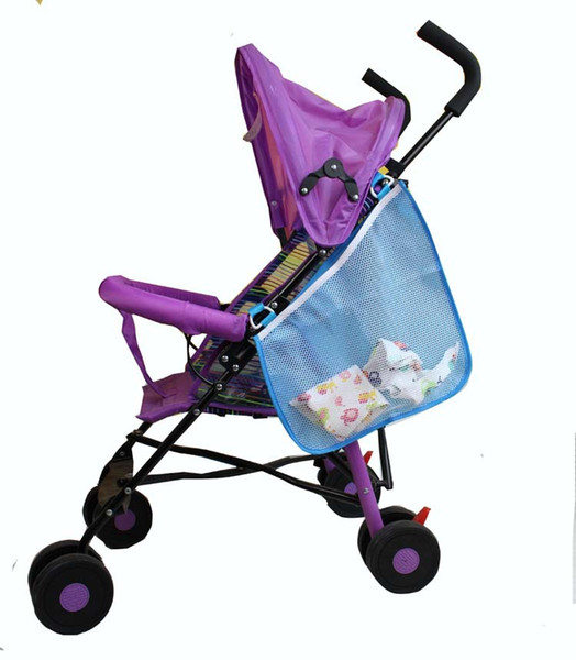 Wholesale-2018 Baby Infant Cart Pram Stroller Mesh Hanging Bag Pushchair Storage Net Bag Baby Stroller Accessories Side Bag