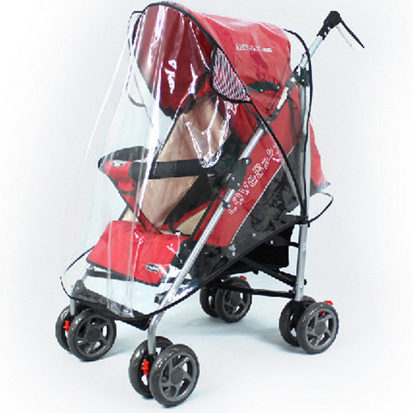 Wholesale- Universal Strollers Pushchairs Baby Carriage Waterproof Dust Rain Cover Windshield TRQ0144