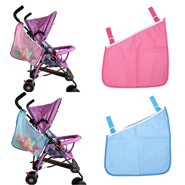 Wholesale- Baby Infant Cart Pram Stroller Accessories Mesh Side Hanging Bag Pushchair Storage Net Bag Organizer Kids Toys Bottle