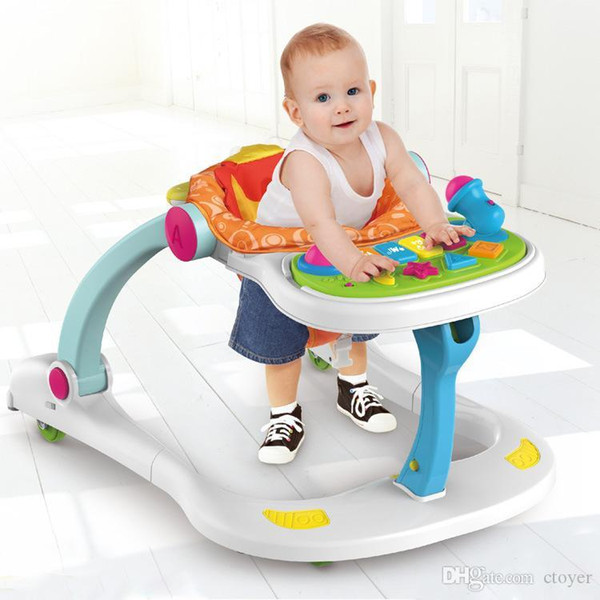 New Puzzle Eradicate Baby Walker Baby Playstation Toy Anti-rollover Stand-up Baby Stroller Multi-function