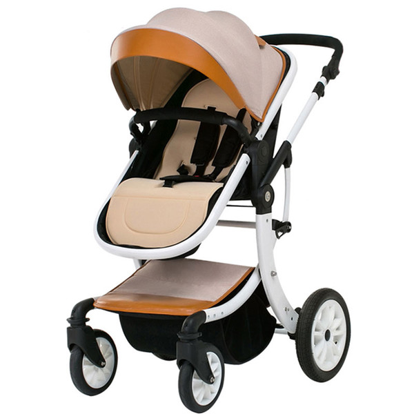 Free Ship! EU Standard baby stroller can sit and lie with high landscape fold baby trolley newborn strollers light