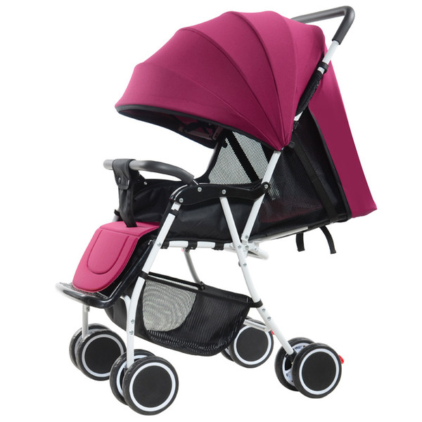 Ultralight Baby Stroller High Landscape Four-wheeled Trolley Baby Carrier Folding Portable Traveling Pram for Newborns Children