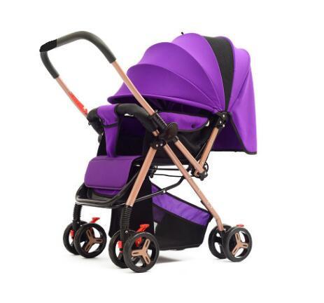 Baby trolley portable folding seatable reclining child trolley multi-style four-wheeled with large load-bearing capacity on sale