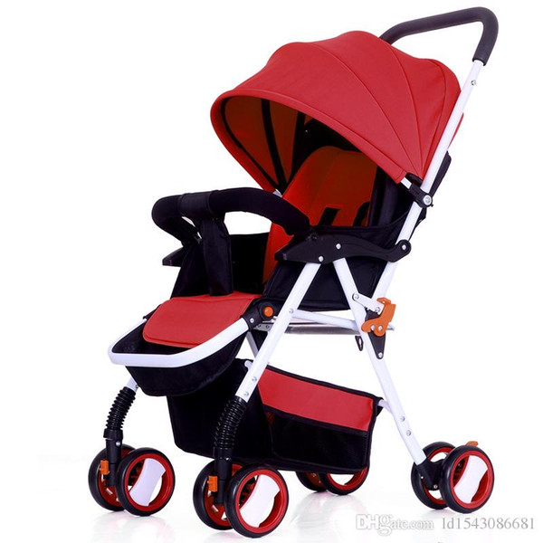 6 Colors Lightweight aluminum alloy Luxury Baby Stroller High Landscape Sit and Lie Baby Carriage For Newborn Infant Four Wheels