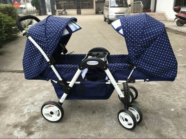 baby stroller high landscape stroller face to face can sit lying lightweight folding high quality twins