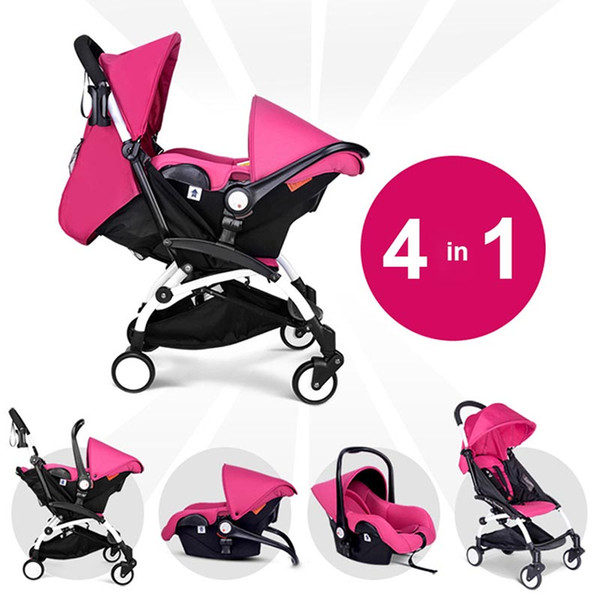 Fashion Multifunction Baby Stroller 2 in 1 , Pushchair + Sleeping Basket, Portable Light Baby Jogger, Children Trolley