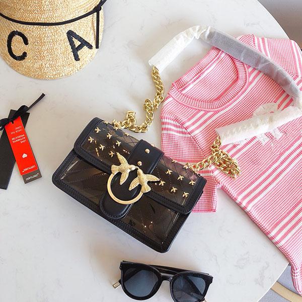 2019 Transparent Clear luxury famous shopping designer Handbags backpacks handbag Sac à main tote chain bags purses women crossbody 051207