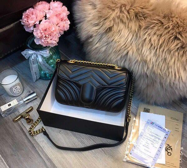 2019 Genuine leather luxury famous shopping designer Handbags backpacks handbag Sac à main marmont tote chain bags purses women cross-body
