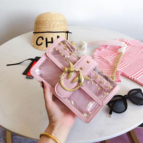 2019 Transparent Clear luxury famous shopping designer Handbags backpacks handbag Sac à main tote chain bags purse womens cross-body 051207