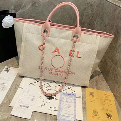 2019 Luxury Famous Designer Large Pocket 38*30cm Casual Tote Women's Handbag Shoulder Handbags Canvas Leather Capacity Bags Women 052305
