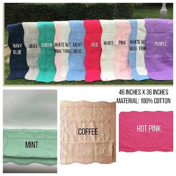 Solid Color Cotton Baby Blanket Wholesale Blanks Quilted Newborn Swaddle Blanket Can Be Personalized For Baby Royalblanks