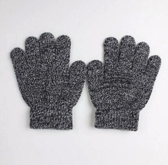 Winter Cute Boys Girls Gloves Solid Color Finger Point Stretch Knit Mittens kids gloves knitting warm glove children boys Girls MittensDHL