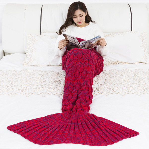 Free shipping, the latest mermaid warm fishtail warm soft hand-woven 730 grams can be wholesale and retail in a variety of colors