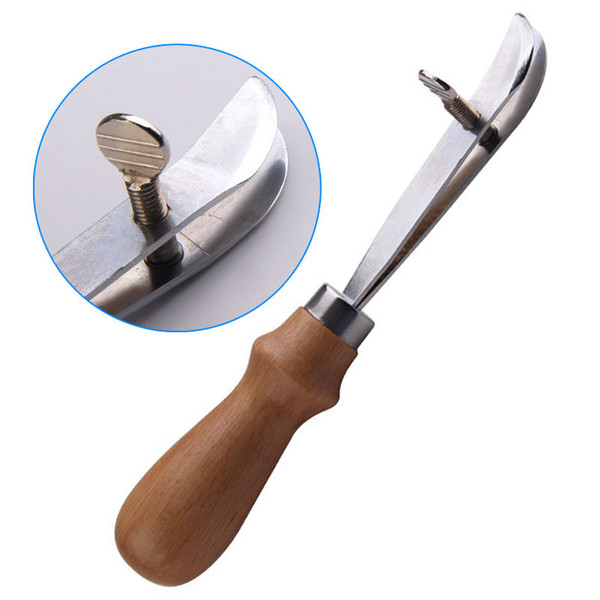 New Adjustable Outer Wrinkle Leather Craft Tool for Make Bag Diy Handmade Wood + Steel 1pcs