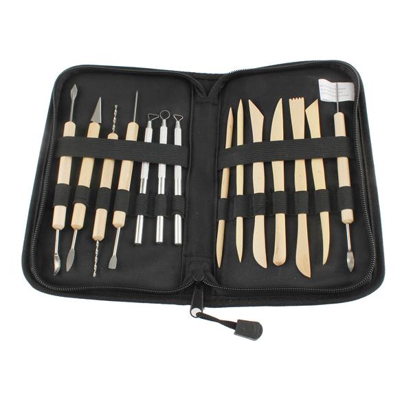 Pack of 14 Wooden Metal Pottery Clay Sculpture Handled Hand Crafts Tools Cake Carve Practical For Making Bags