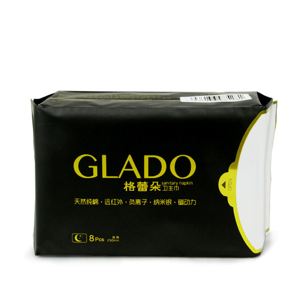 Free postage, wholesale new negative ion ladies sanitary napkins cotton anti-side leakage 8 pieces / pack good quality assured use