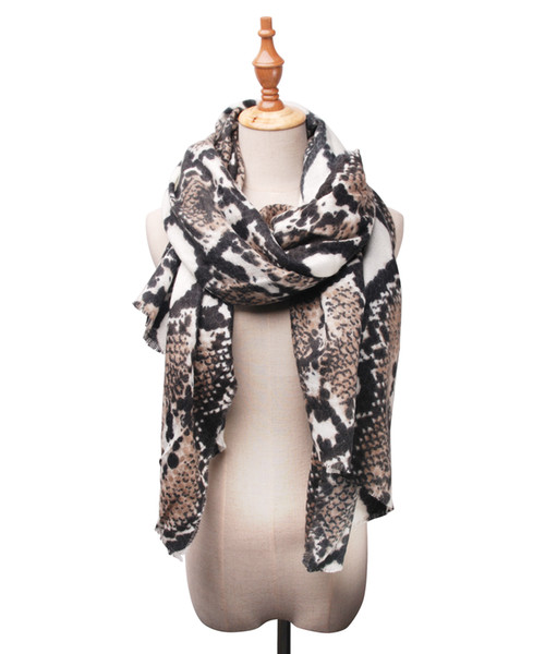 Wholesale Acrylic Fiber Autumn Women Scarf Leopard Print Scarfs Customized Snake Skin Other Scarves & Shawls DOM-1081440
