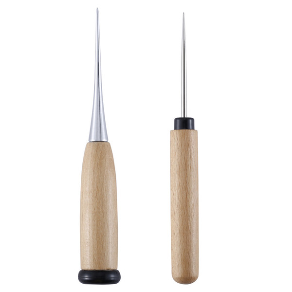 Awl Positioning Drill Tools For Hole Punches Stitching DIY Wood Handle Stitching Leather craft Making Bags