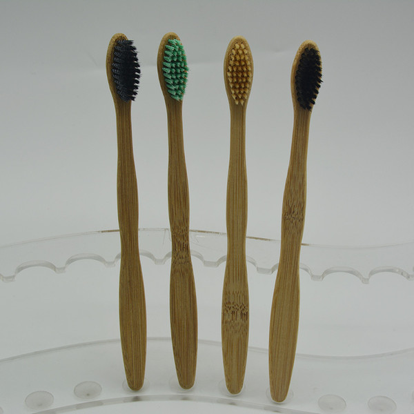 New designer adult environmentally friendly bamboo toothbrush degradable soft bristles comfortable handle