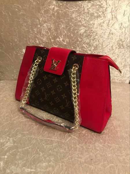 Fashion Pu leather Flower Evening Bags 2020 Women Shoulder bags Ladies Clutch Purse Lady Red black Chain Bag Free Shipping Luggage