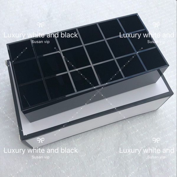 2018 Classic High-grade Acrylic 18 grid Storage Box Cosmetic case tool Multifunctional Storage Box Lip gloss display stand VIP Gift gift box