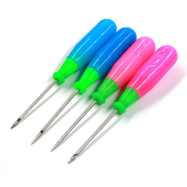 4pcs Leather Craft Tip with Hooks Stitcher Sewing Drill Needle Tools Shoe Repair Awls Supplies For Making Bags