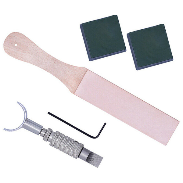 4pcs Adjustable DIY Manual Rotary Tools Leather Carving Swivel Knife Blade Grind For Making Bags