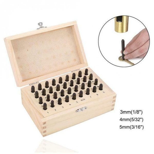 36pcs/set Stainless Steel Letter Number Punch Set Leather Wood Craft Stamp Tool For Making Bags