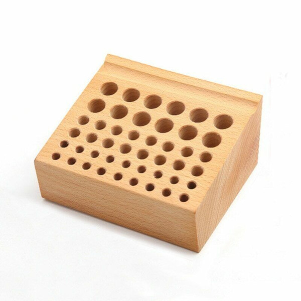 46 Holes Leather DIY Tool set Solid Wood Storage Table Rack Tool Rack Holder For Making Bags