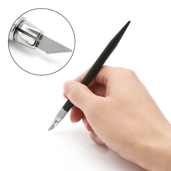 12Pcs Blades Hobby Knife Cutter Leather DIY Tools Crafts Scalpel Graver 1Set For Making Bags
